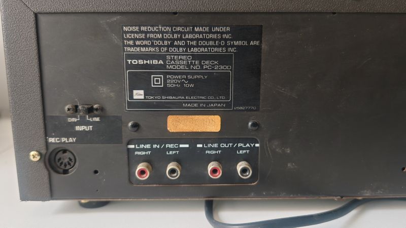CASSETTE DECK Toshiba PC-2300