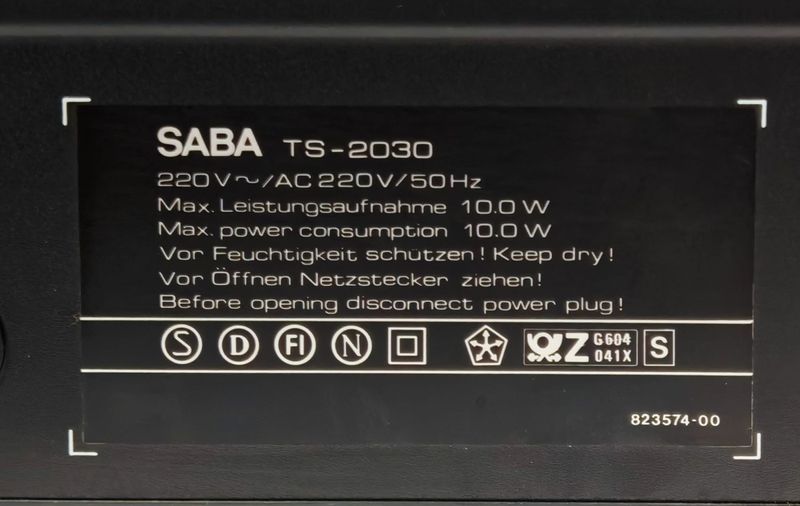 Тюнер Saba TS-2030
