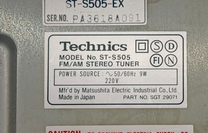 Tuner Technics ST-S505