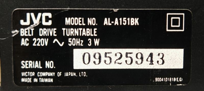 Tocadiscos JVC AL-A151