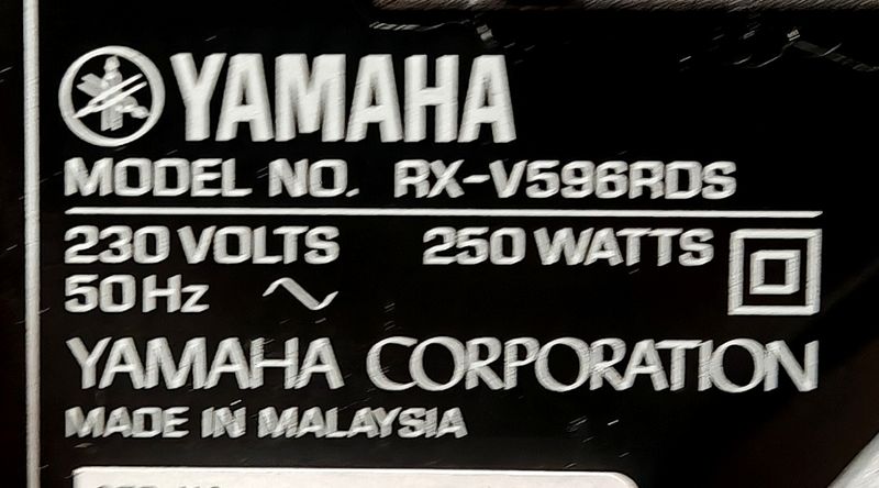 Amplificador Yamaha RX-V596RDS, bluetooth opcional