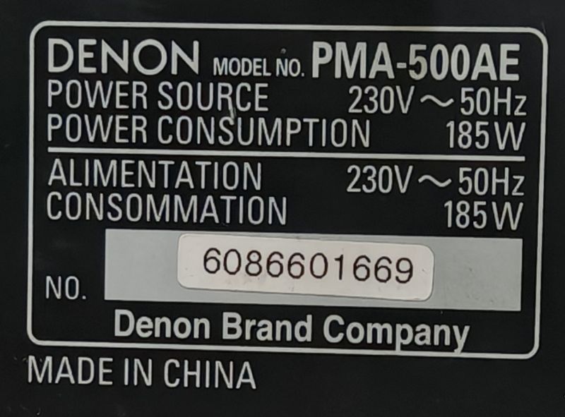 Amplificador Denon PMA-500AE (bluetooth opcional)