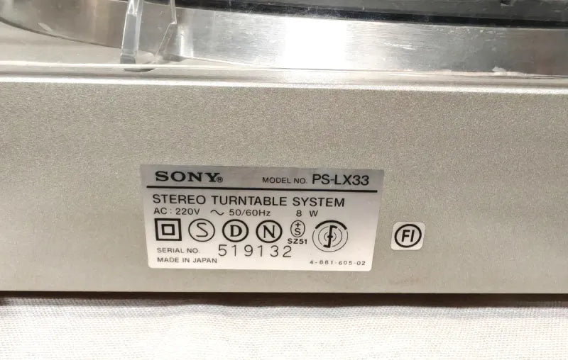 Tocadiscos Sony PS-LX33 Direct Drive Automático