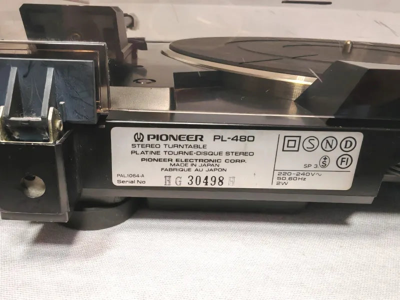 Tocadiscos Pioneer PL-480 Negro