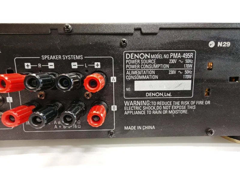 Amplificador Denon PMA-495R Negro