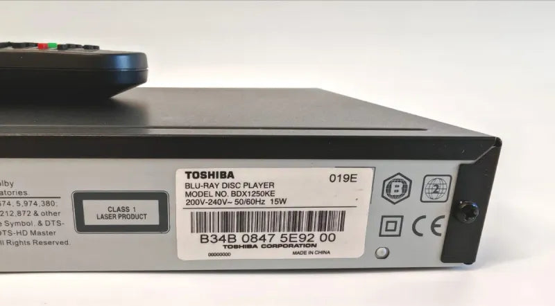 Reproductor Blu-ray Toshiba BDX 1250 KDE