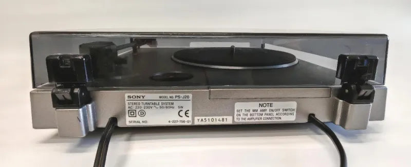 Tocadiscos Sony PS-J20 Plata