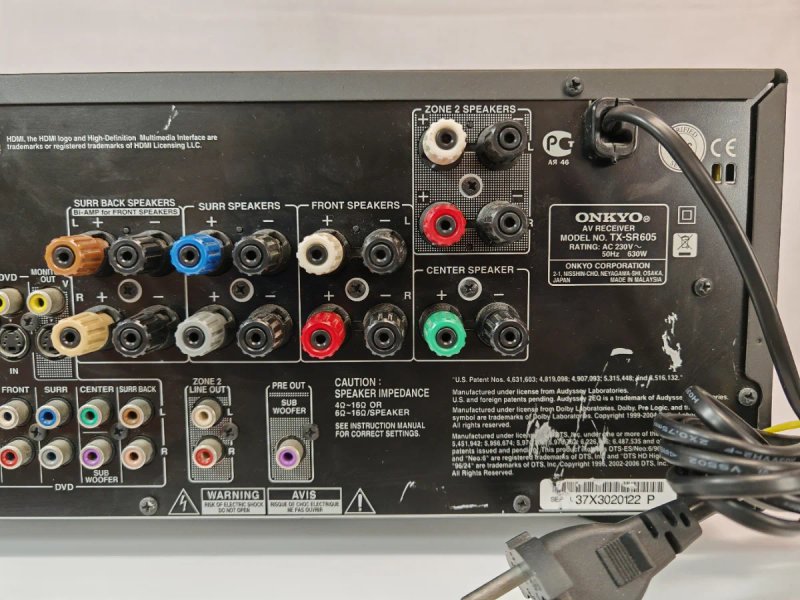 Amplificador Onkyo TX-SR605 Negro