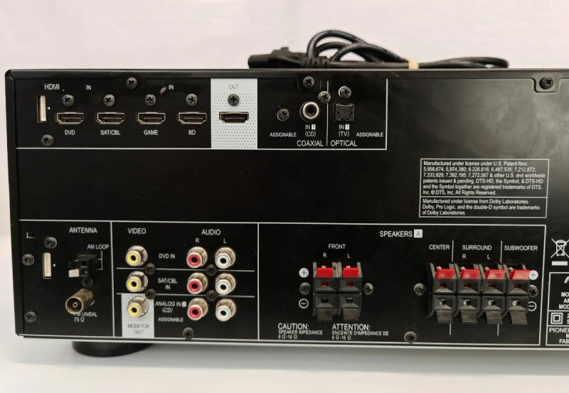 Amplificador Pioneer VSX-324 HDMI 4k sin altavoces